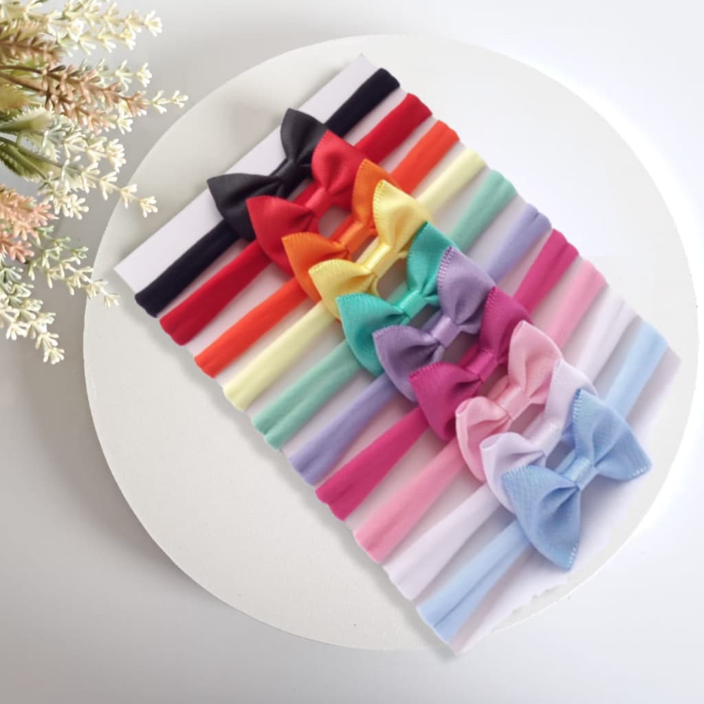 Kit 10 Lacinhos Bebê Faixinha Maternidade Enxoval Menina - 10 Cores Variadas