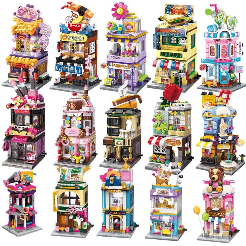 Adequado para blocos de montar pequenos da série LEGO Keeppley Cidade Colorida.