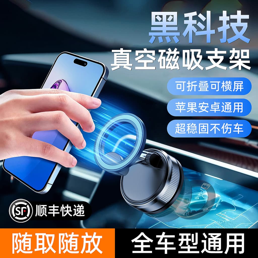 Suporte do telefone móvel do carro 2025 novo estilo adsorção a vácuo magnética navegação do carro ventosa carro fixo sup