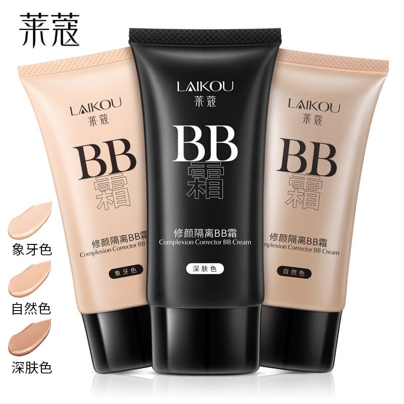 Lycome BB Cream 50g Hidratante Hidratante Nu Base de Maquiagem Antiaderente Pó Corretivo Base Líquida Maquiagem Reparaçã