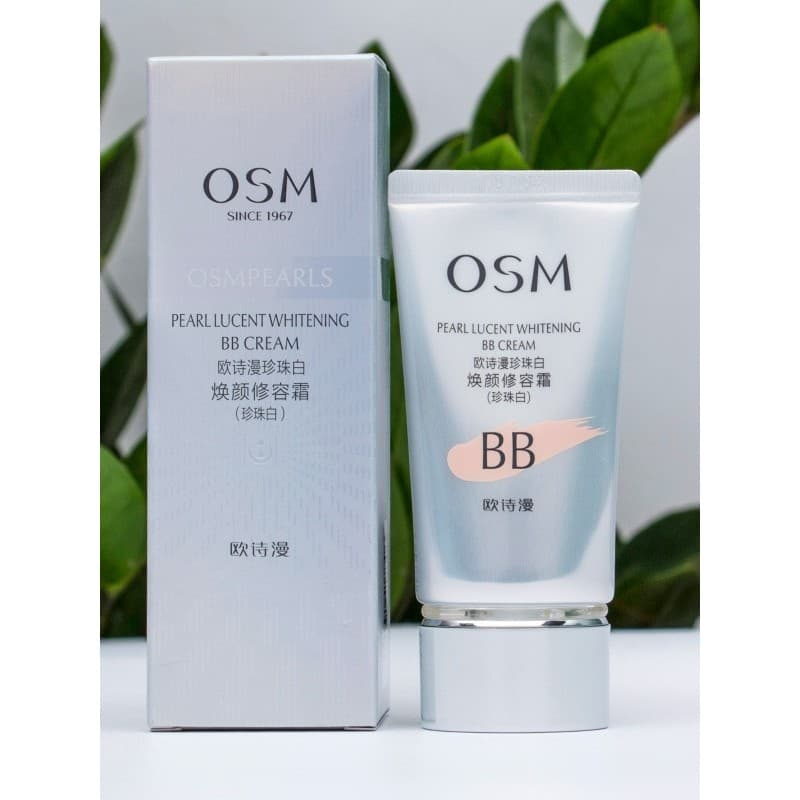 Osm osm pérola clareamento creme rejuvenescedor BB creme Base de clareamento corretivo Base líquida maquiagem Nude brilh
