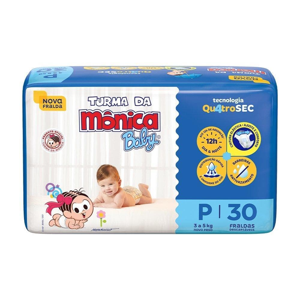 Fralda Descartável Turma da Mônica Jumbo - P/M/G/XG/XXG