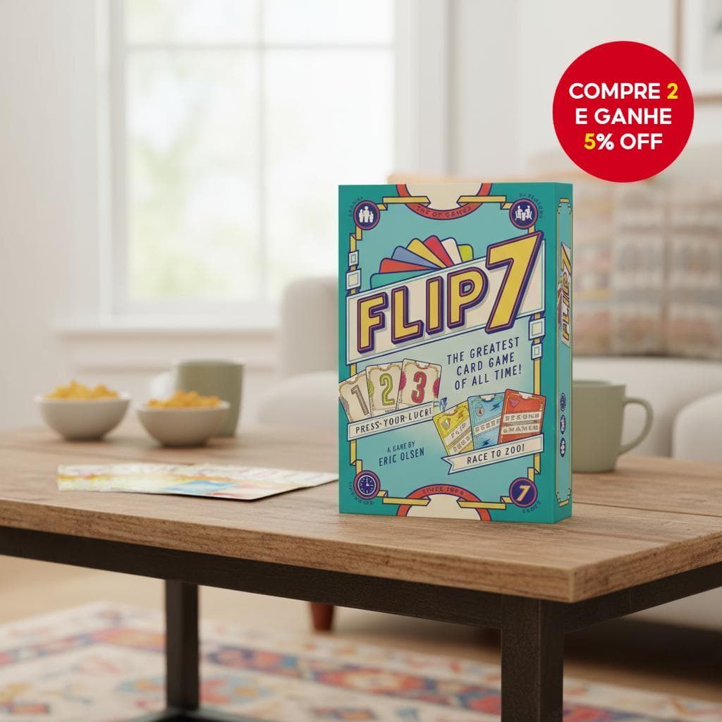  Flip 7: Jogo de Cartas Estratégico Rápido e Compulsivo, Ideal para Tempo em Família, Viagens, Festas e Todas as Idades
