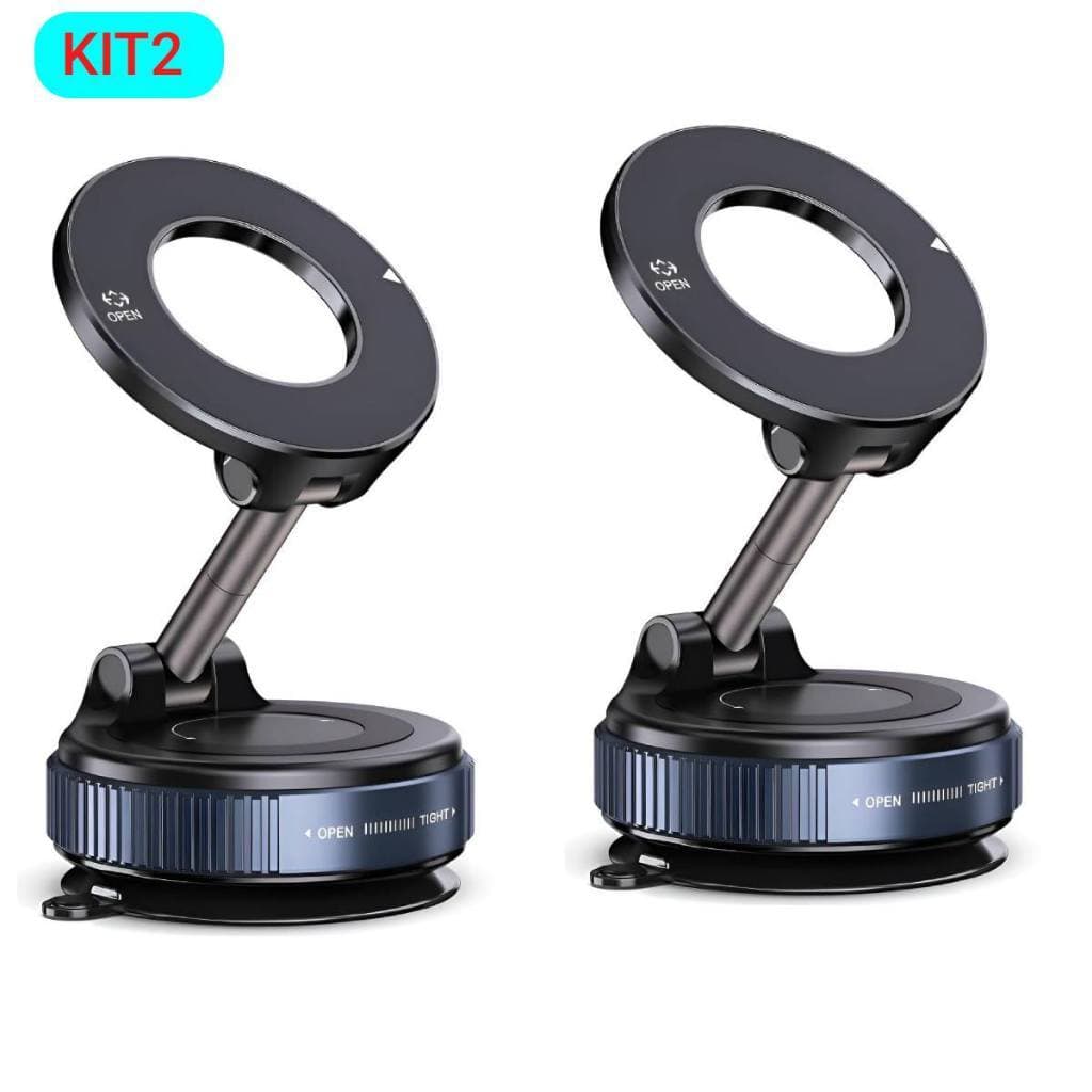 Suporte Celular Carro Magnético Metal Ventosa a Vácuo 360° Forte Anti-Queda iPhone ANJIN