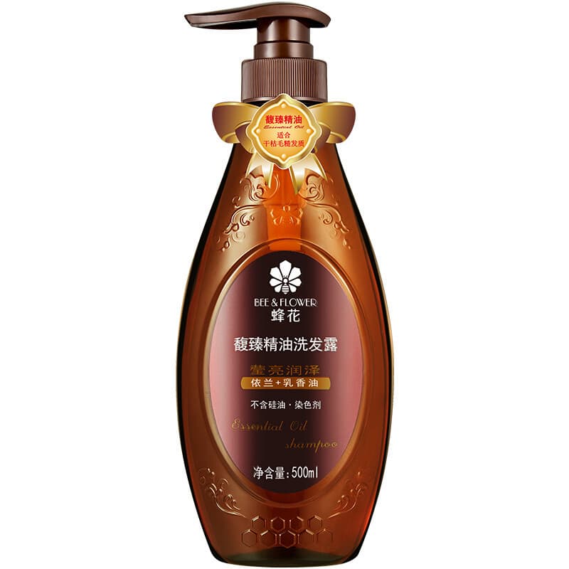 Bee Fuzhen Shampoo de Óleo Essencial Shampoo Hidratante Brilhante Adequado para Cabelos Secos e Ásperos Suavizante Suave