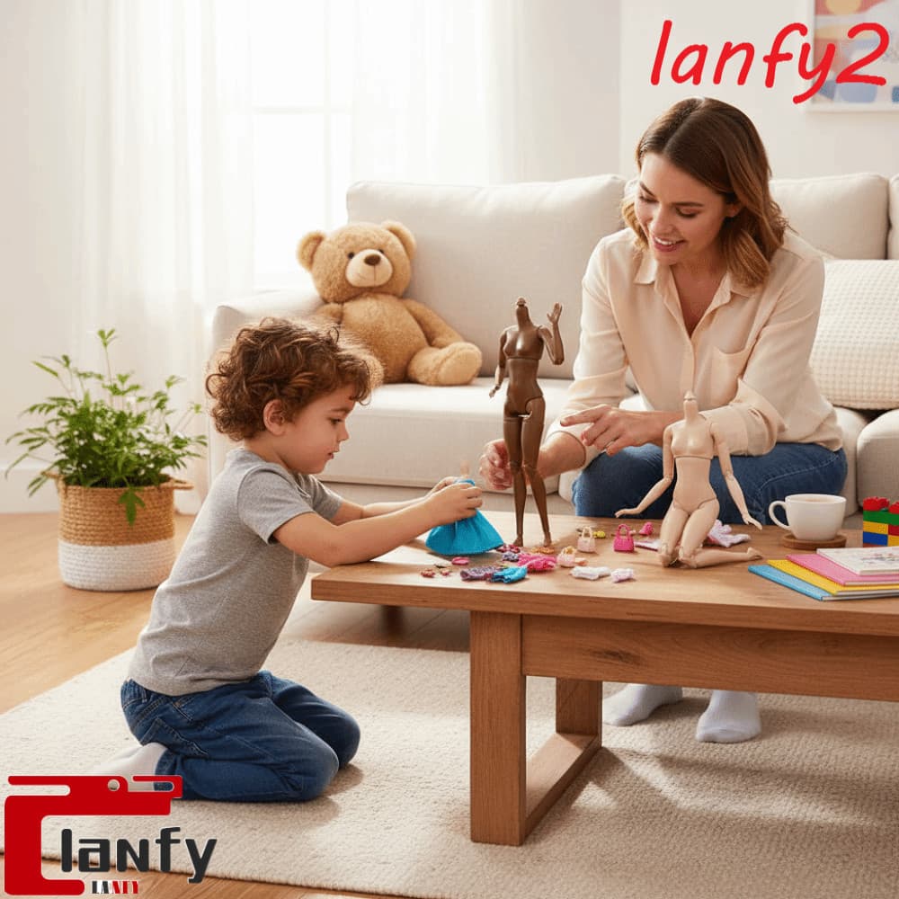 LANFY Bonecas BJD Nuas Articuladas , Boneca Sólida Destacável Super Modelo , Articulações Móveis , Corpo De Figura De Aç