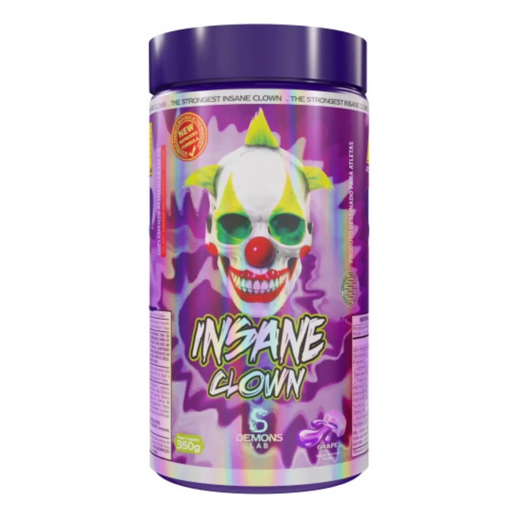 Pré-treino Insane Clown 350g Sabor Uva Suplemento Demons Lab