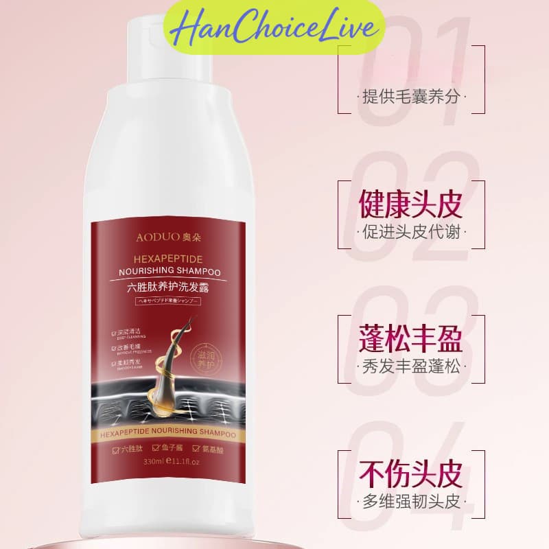 [Compre mais desconto] Shampoo hexapeptídeo cuidado anticaspa controle de óleo fofo limpeza reparação hidratante shampoo