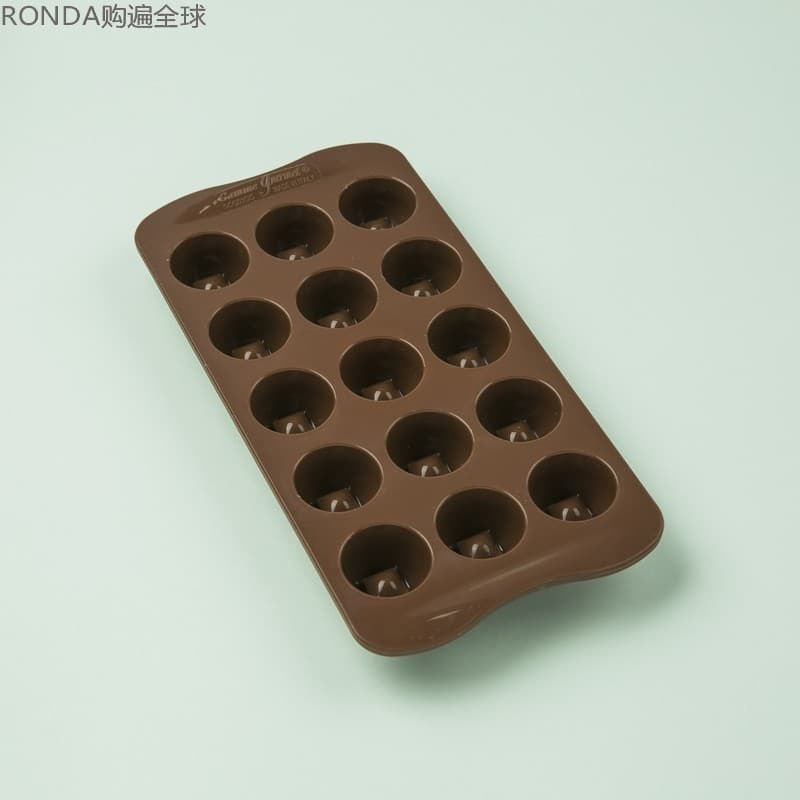 Itália importado Gamme Gourmet hemisférico DIY cozimento Silicone molde de Chocolate bandeja de gelo 15 consecutivo