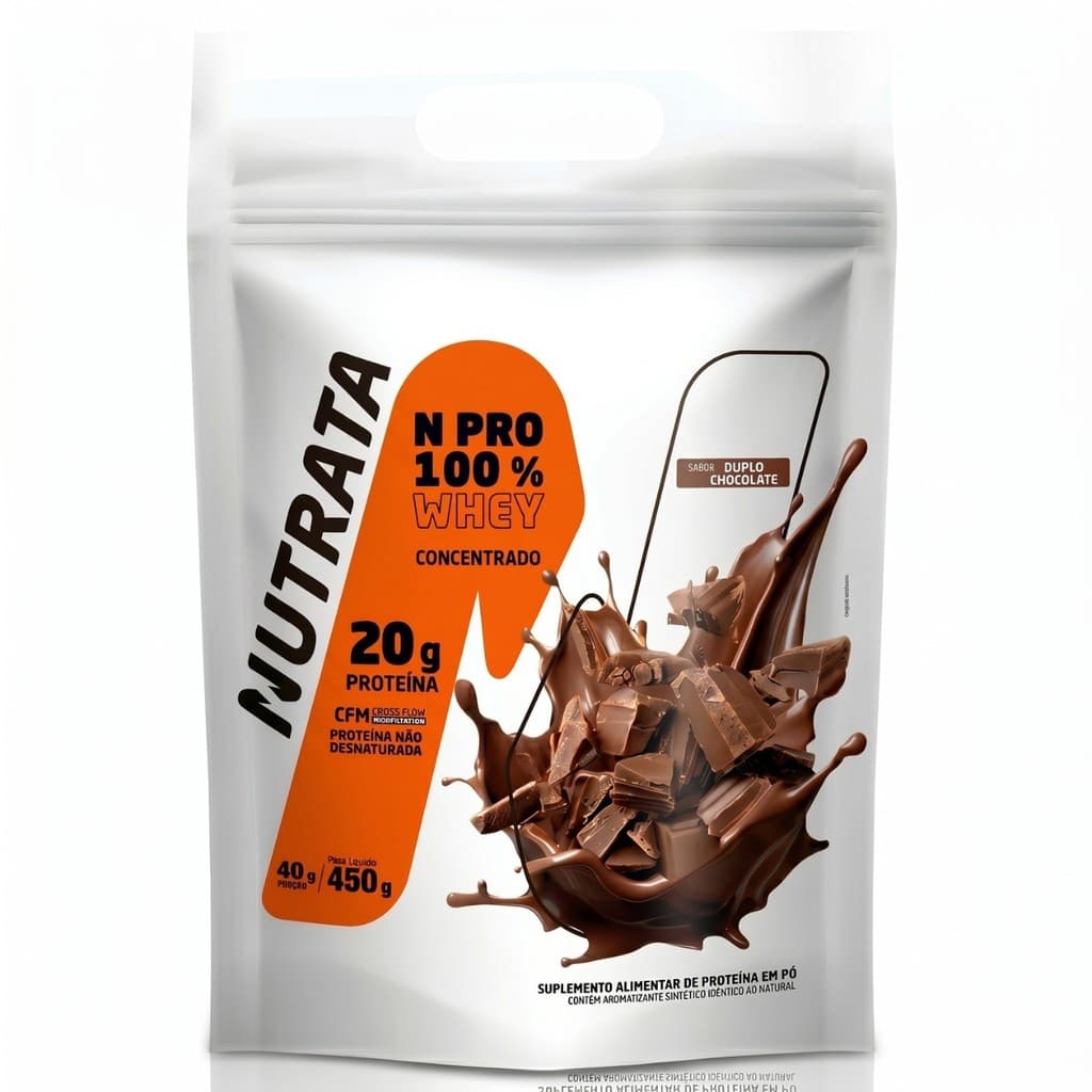 Whey Protein Nutrata N Pro 100% Whey 450g Duplo Chocolate 
