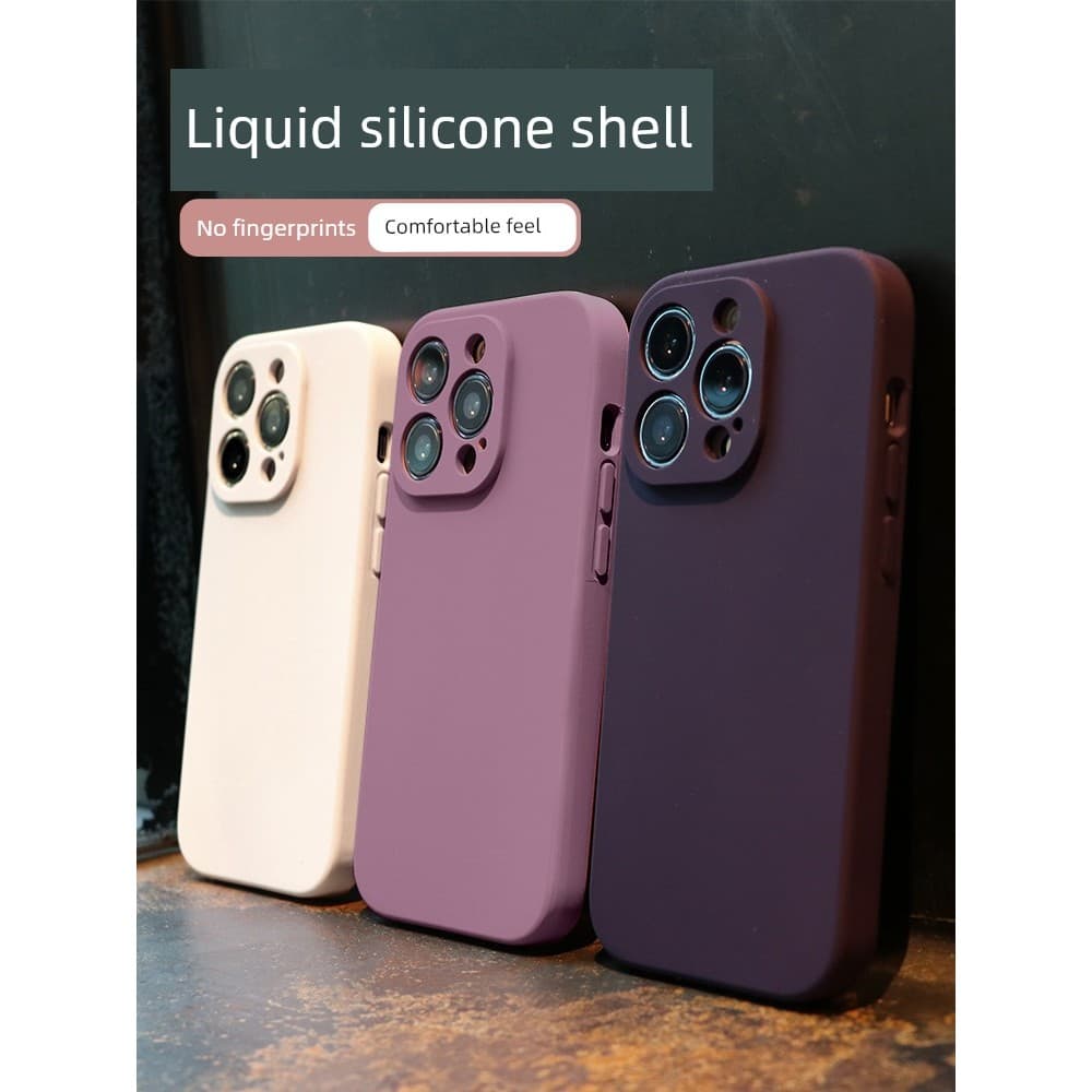 Capinha importada para iPhone Capinha celular Apple Capinha silicone líquido Z Zhizhi Apple Capa protetora de cor sólida