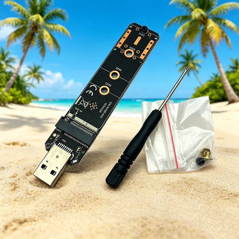 Adaptador Conversor de SSD Externo USB 3.1 Tipo-A para NVME M.2 M Key 2280 com Chip RTL9210 para SSDs NVME 2230 2242 226