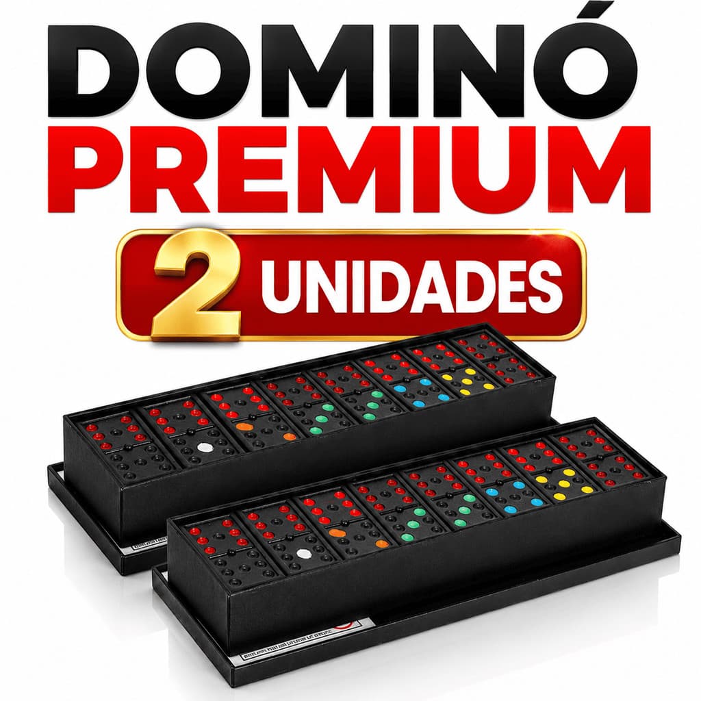 Kit 2 Jogo Dominó Plástico C/ Estojo 28 Peças Coloridas Envio Rápido Jogo de Mesa Tabuleiro Estratégia Família Amigos