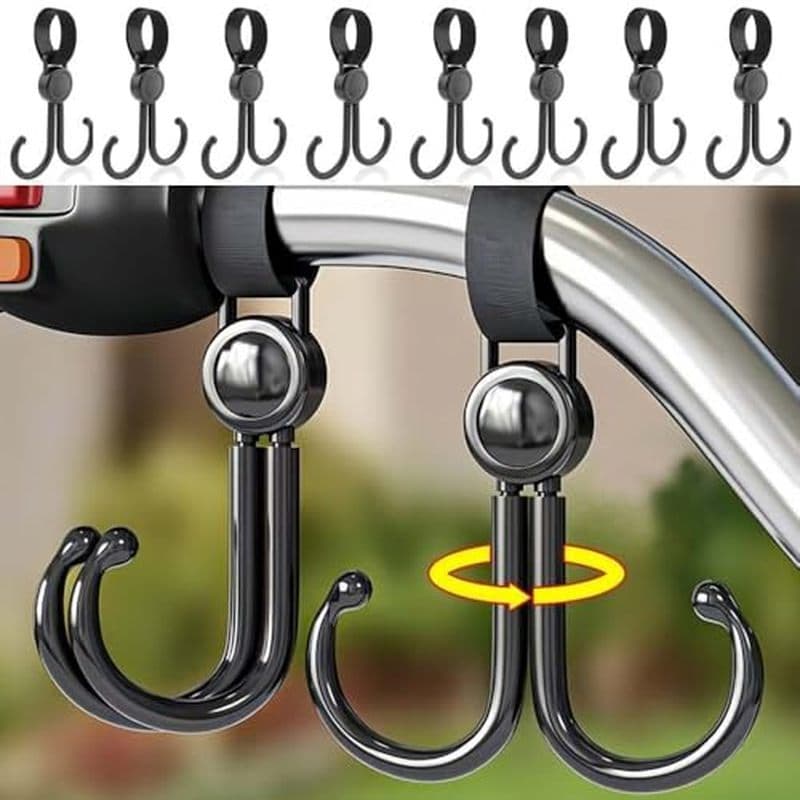 Clipes De Ganchos Para Carrinho De Bebê , Alças Multiuso Pendurar Bolsas De Fraldas , Bolsa , Organizador De , Acessório
