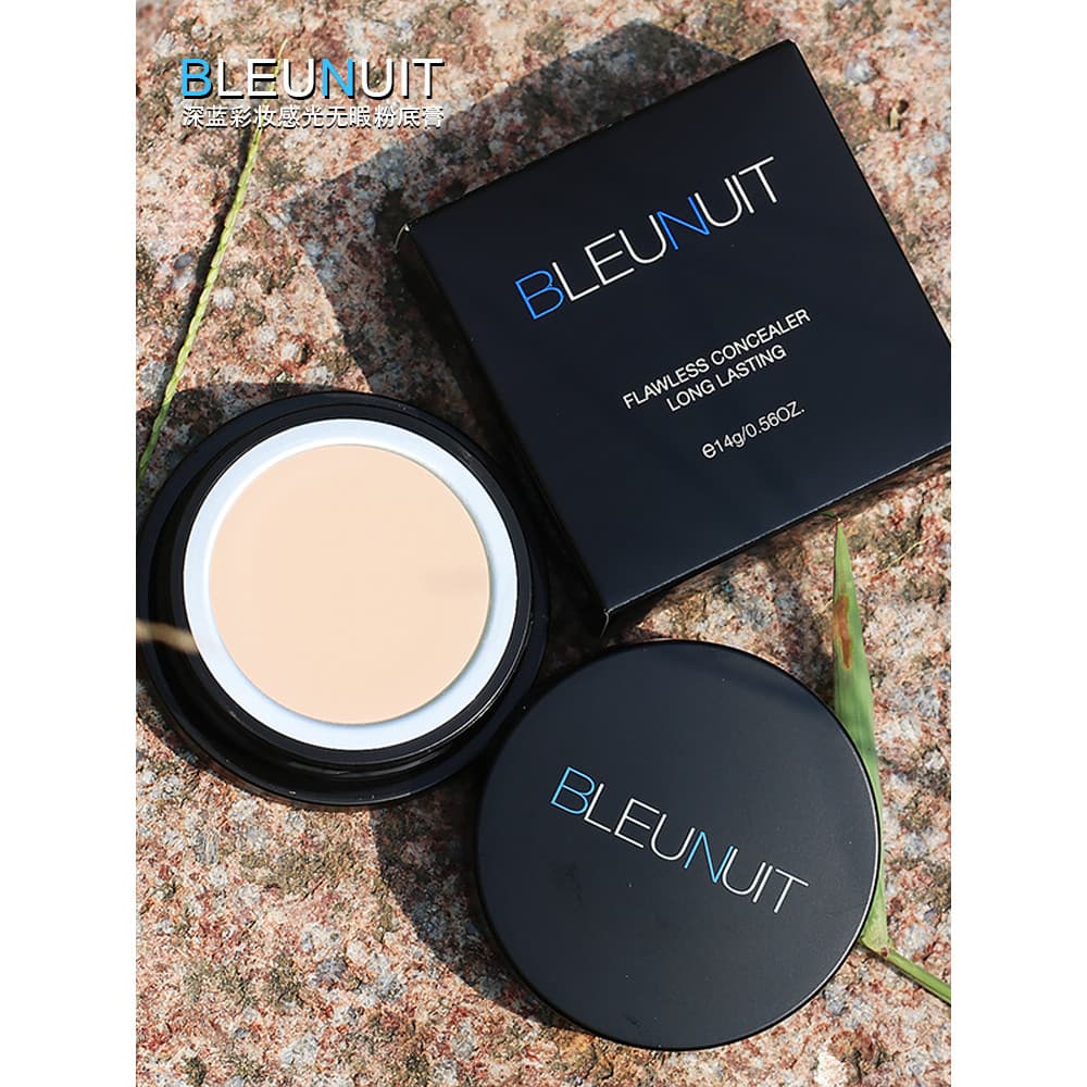 Genuíno BLEUNUIT Sombra Azul Escuro Base Ao Ar Livre Creme Corretivo Base Molhada Base Líquida de Longa Duração Não É Fá