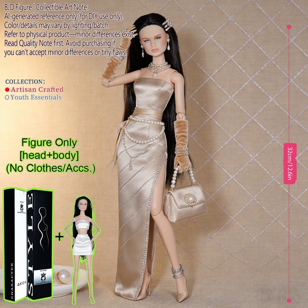 1/6 BJD MJD 12.6 Polegada Supermodelo Boneca Bola-Articulada Posável Pele De Cabelo Realista Figura De Ação Colecionável