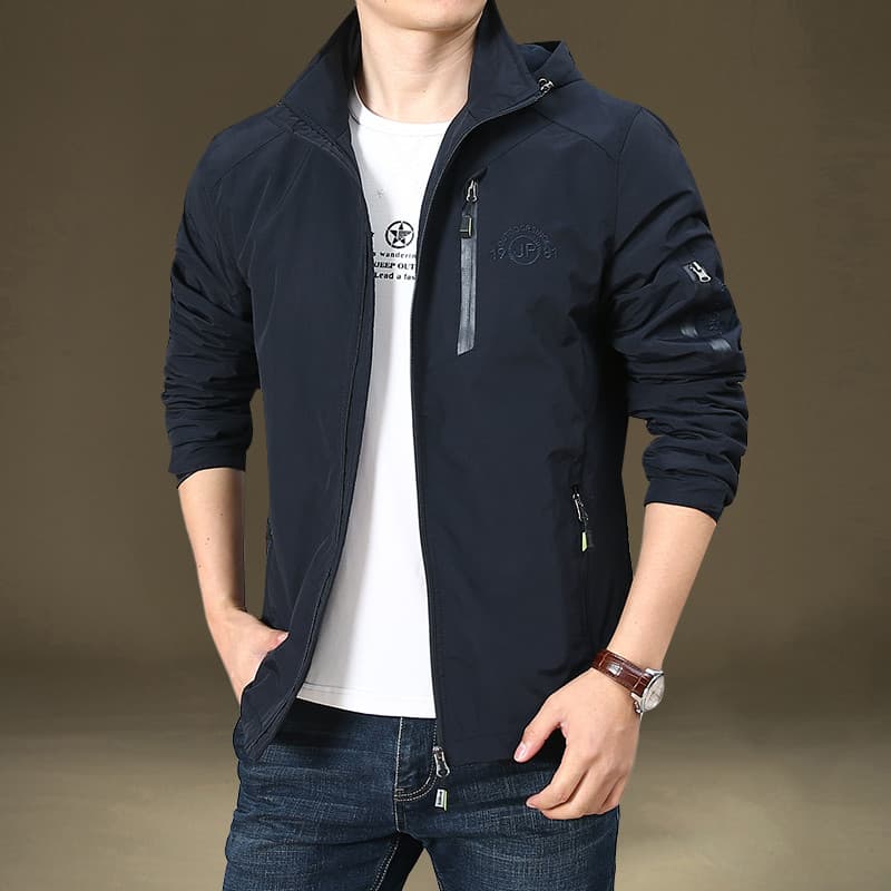 2025 novo estilo outono jaqueta masculina solta blusão jaqueta ao ar livre de meia-idade Casual primavera outono jaqueta