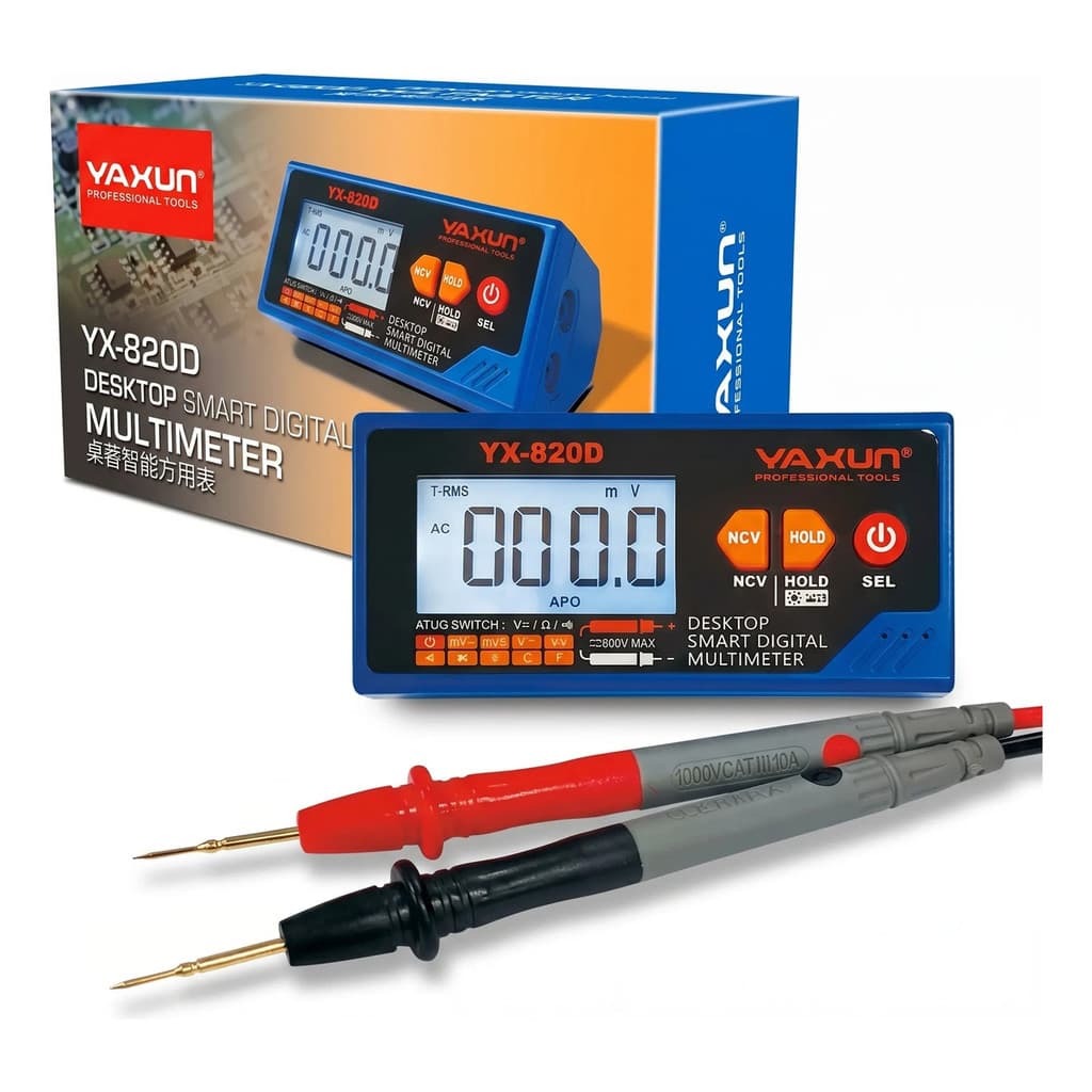 Medidor De Bancada Yaxun Yx820d Multímetro Digital Profissional