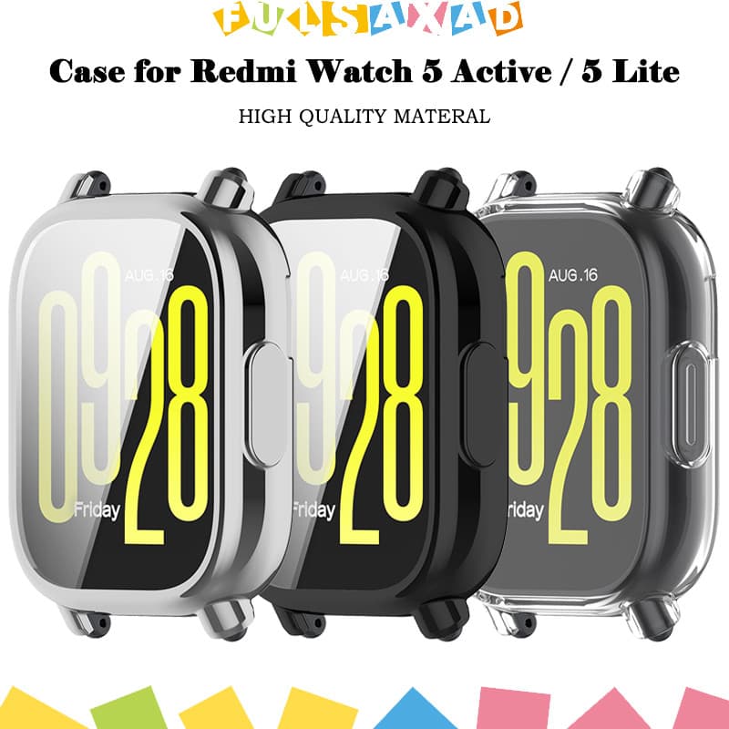 Capinha Capa Case De TPU Soft Para Relógio Smartwatch Xiaomi Redmi Watch 5 Active / 5 Lite Case Suave Acessórios