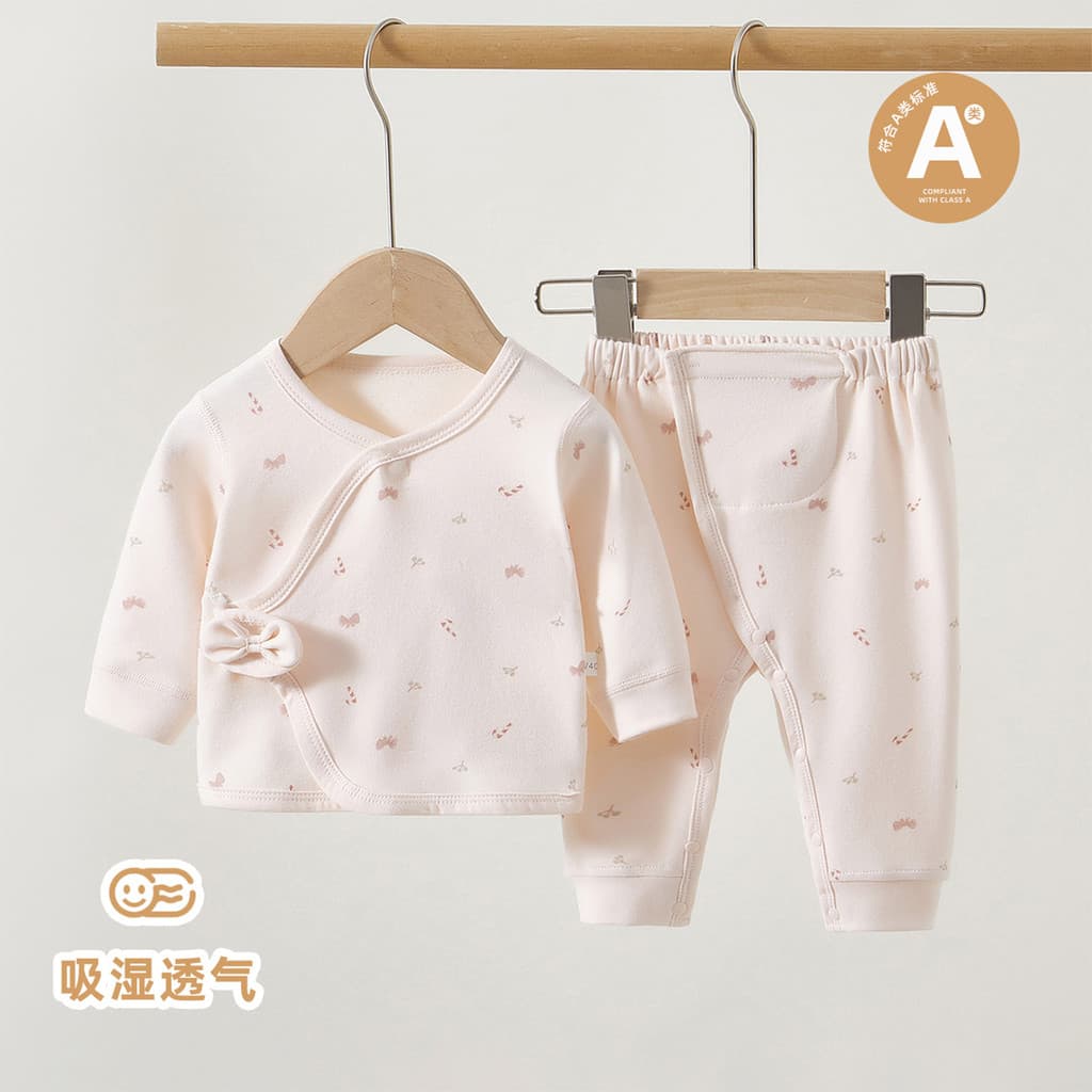 Roupas para recém-nascidos de algodão puro classe a bebê Split terno outono 0-6 meses bebê menina roupa interior macia t
