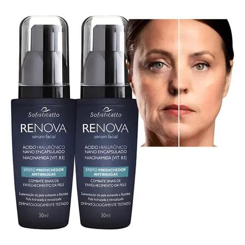 Kit 2 Serum Facial Para Tirar Rugas Profundas Anti-idade Renova Sofisticatto