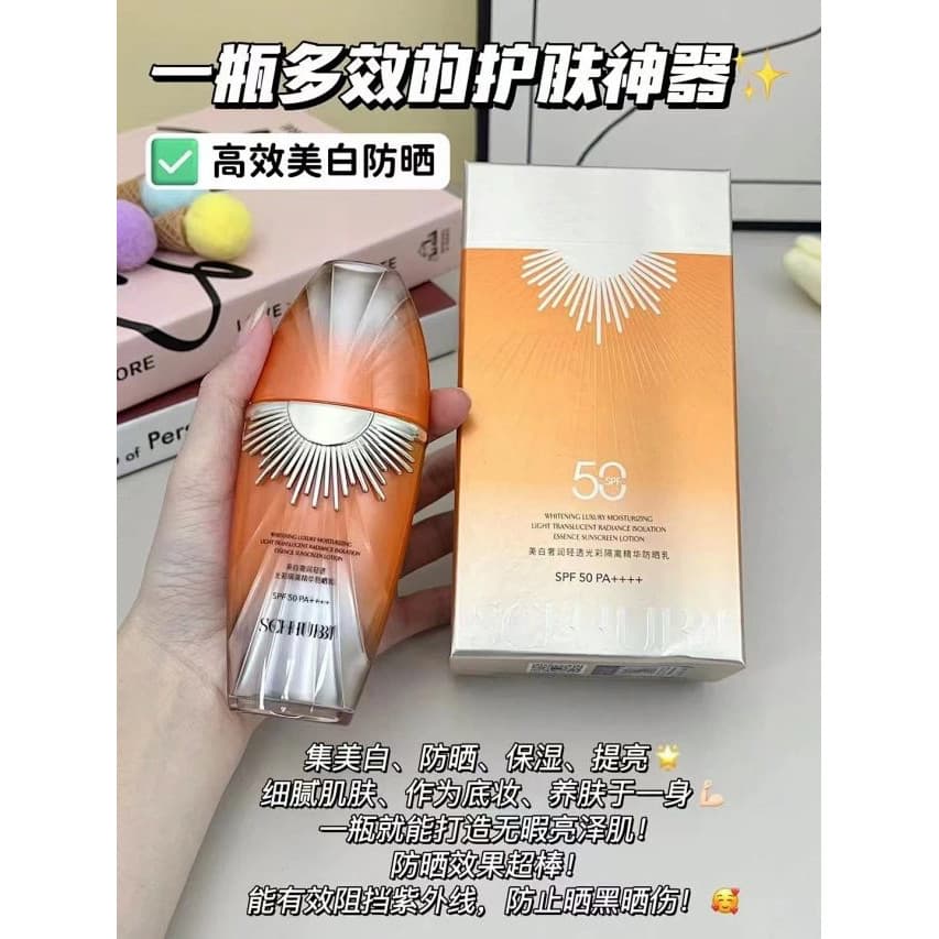 Loção Protetor Solar Branqueadora SC380 spf50++++ Loção Protetor Solar Essência de Isolamento Suave Anti-Ultravioleta 40