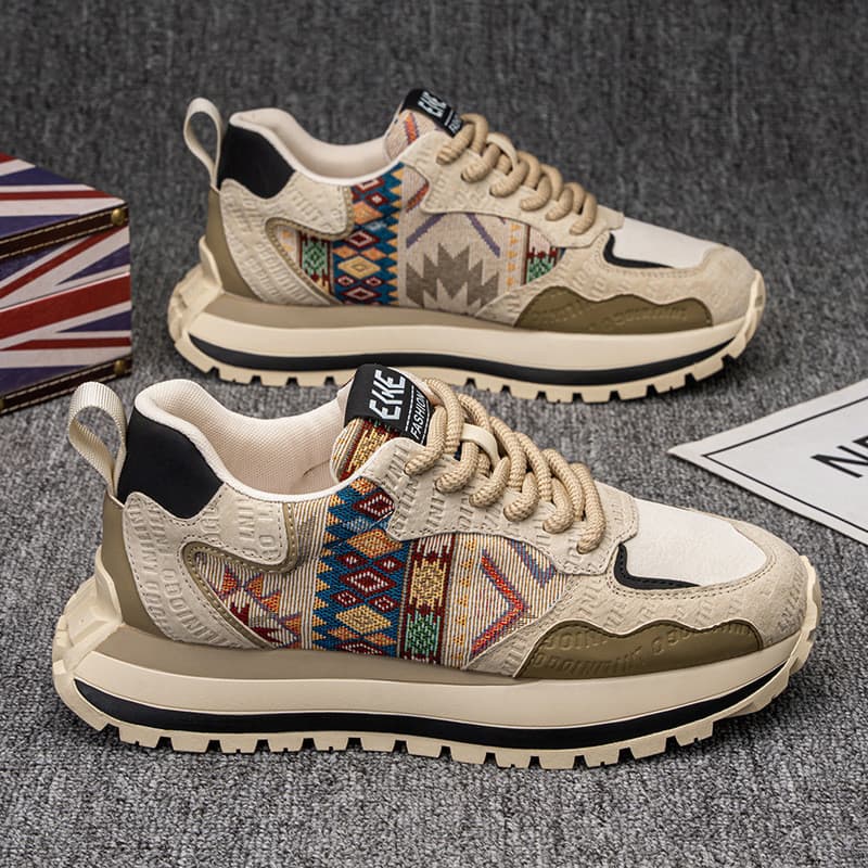 Sapato De Caminhada Masculino Moda Tênis Calçado Casual Confortável Sola Grossa