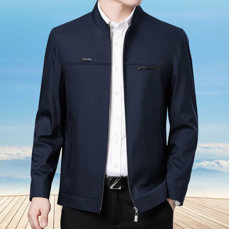 Novo estilo roupas masculinas primavera outono jaqueta masculina de meia-idade idosos jaqueta de negócios Casual roupas 