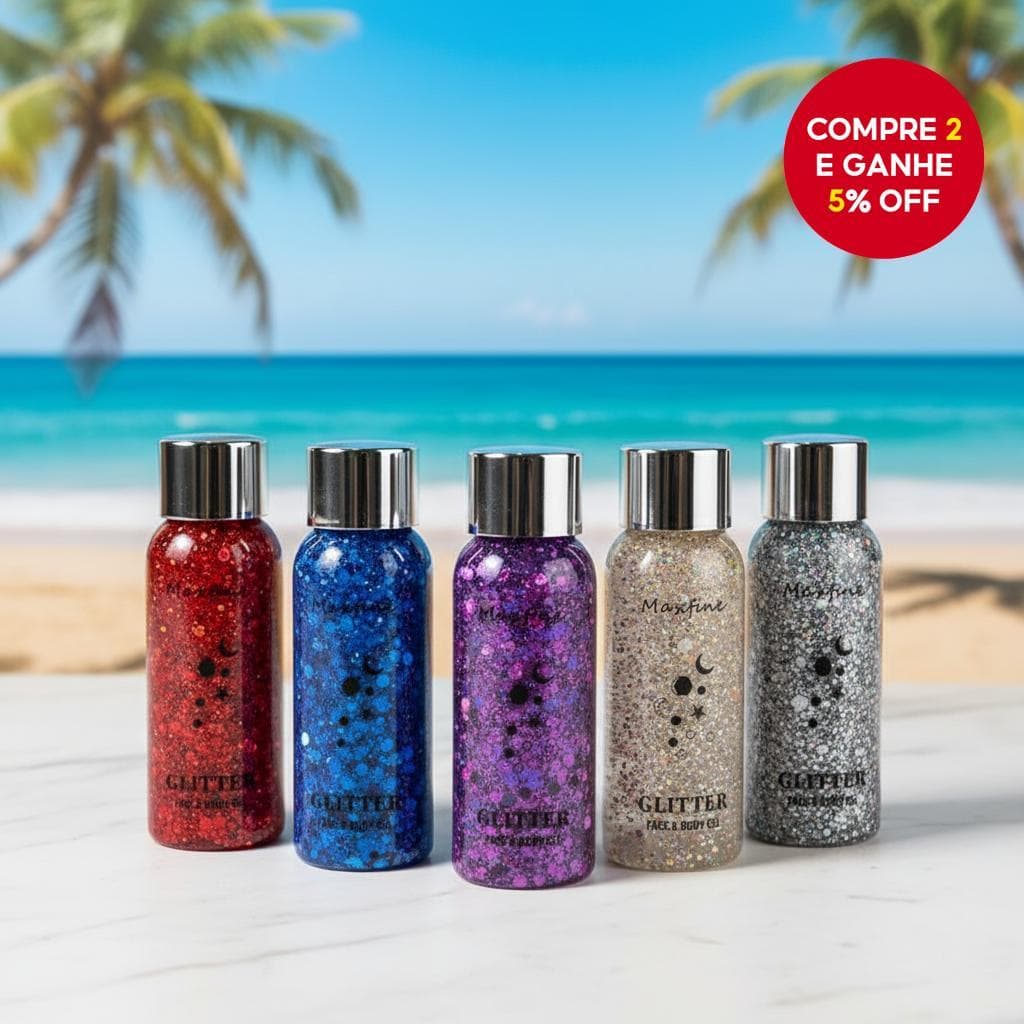  Sombra de olhos com glitter para maquiagem de palco com gel brilhante e creme corporal glow