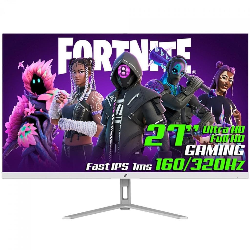 Monitor Gamer SuperFrame Crystal, 27 Pol, Dual Mode, 4K Ultra HD 160Hz / Full HD 320Hz, 1ms, Branco
