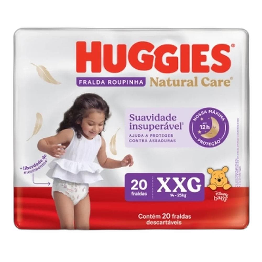 Fralda Huggies Roupinha Natural Care XXG - 20 Fraldas