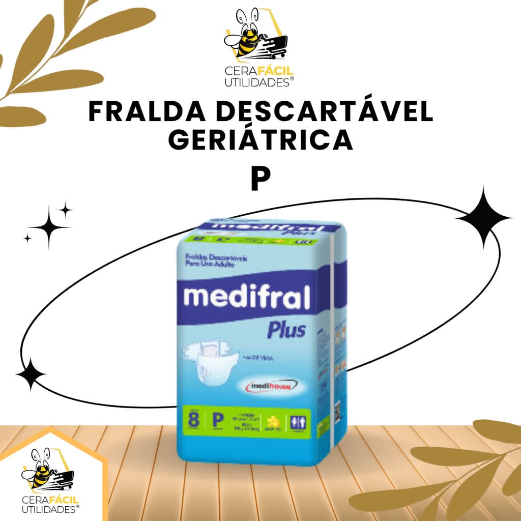 8un - Fralda Geriátrica Descártavel Medifral Plus P
