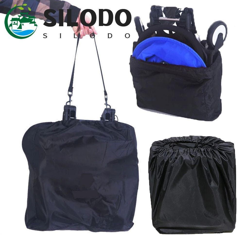 SILODO Bolsa Para Carrinho De Bebê Preta Leve De Armazenamento Organizador De