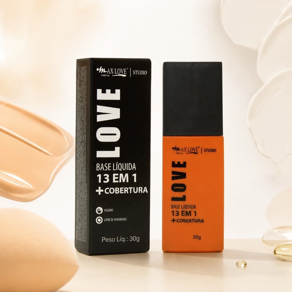 Base Líquida 13 em 1 Max Love Cor 409 Alta Cobertura 30g