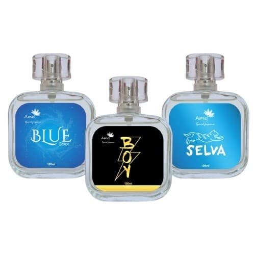 Perfume Amei Cosméticos Masculino 100ml Alta Fixação 33% de Essência Importada