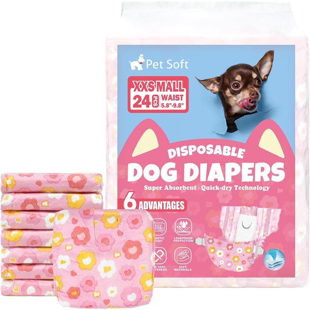Fraldas Descartáveis para Cães Fêmeas - Fraldas Ultra Absorventes para Filhotes e Gatos, para Cães no Período de Cio ou 
