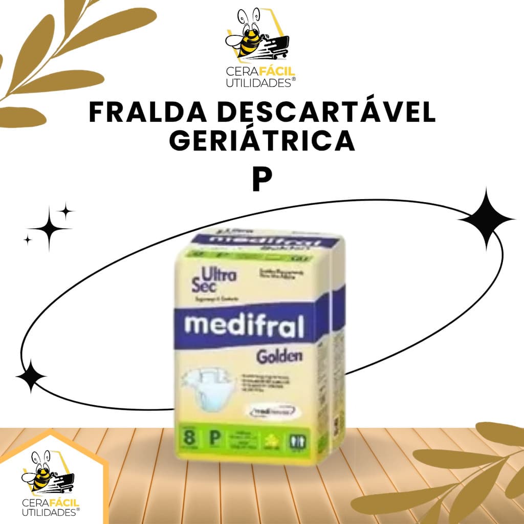 8un Fralda Geriátrica Descártavel P - Medifral Golden