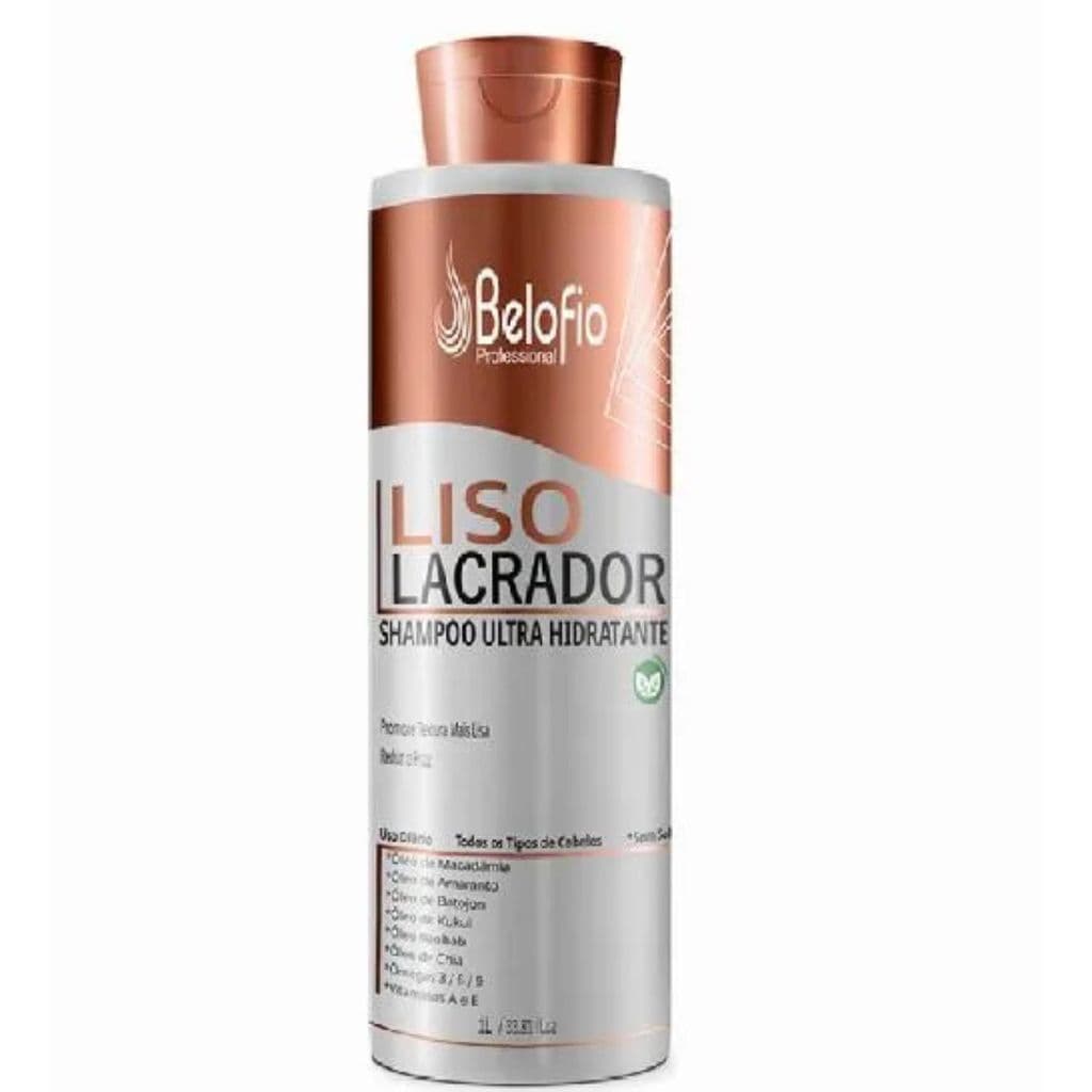 Shampoo Liso Lacrador Ultra Hidratante 1Litro - Belofio