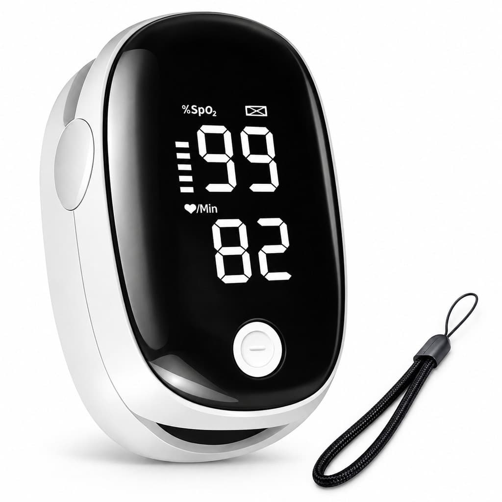 Oxímetro Digital de Dedo com Display LED Confortável Portátil e Fácil de Usar