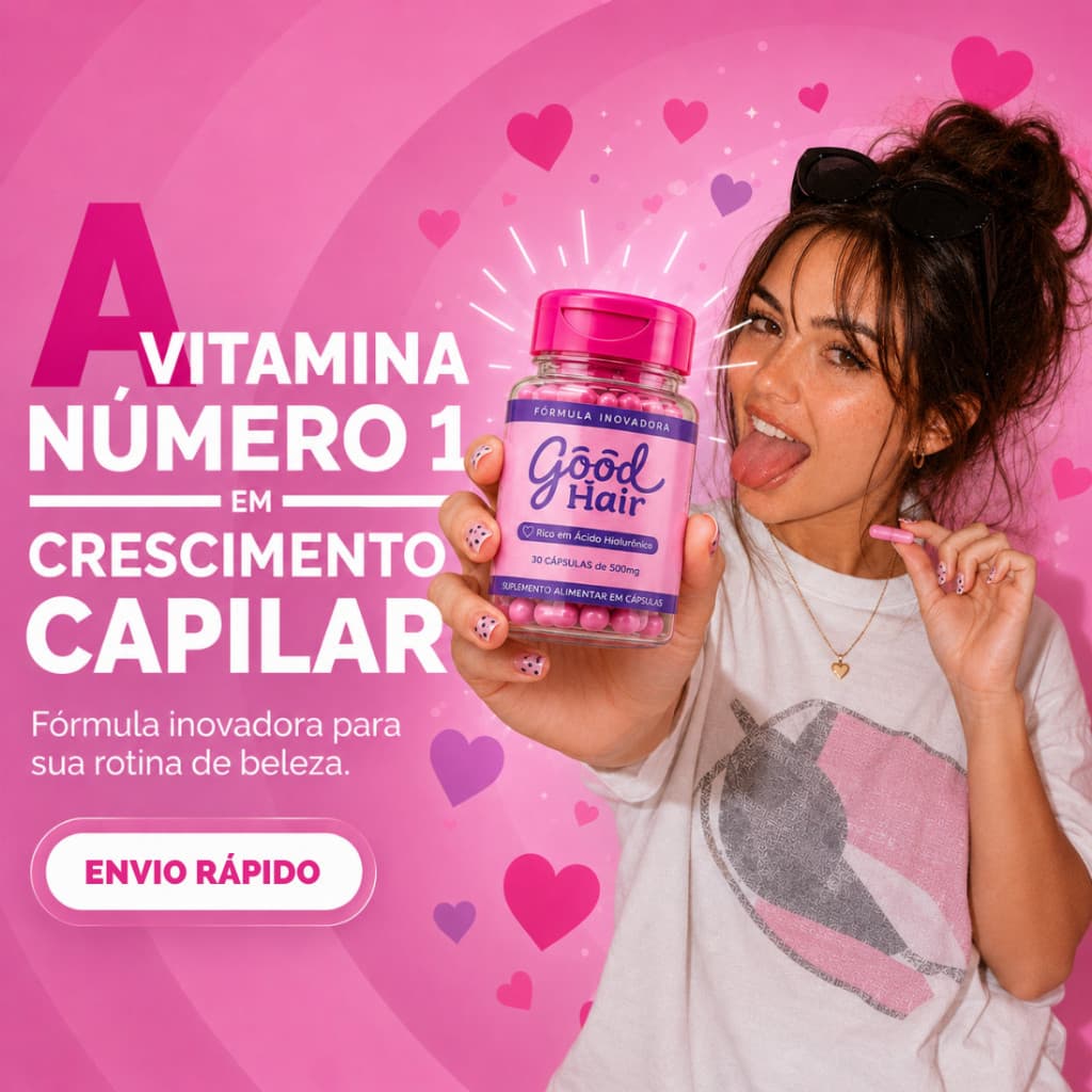 Suplemento Para Cabelos Cresce Cabelo Acaba com a Queda e Preenche Falhas Vitamina Capilar Good Hair