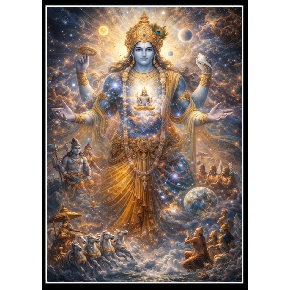 Um Conjunto De Kit De Pintura De Diamante Com Padrão Deus Hindu Vishnu , 5D DIY , Em Tela De Mosaico , Artesanato Para A