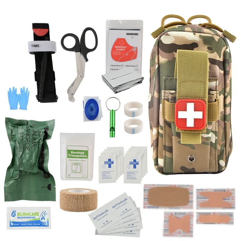 Kit de primeiros socorros para aventura ao ar livre, kit de ferramentas para sobrevivência em campo, kit de emergência, 