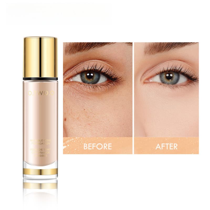 Ouro Natural segurando maquiagem base líquida impecável cobrindo poros invisíveis bb creme hidratante base líquida 9983