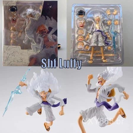 Figura de ação articulada One Piece SHF Luffy Gear 5 Nika Modelo Zoro Ace Boneca Modelo detalhado Zoro Ace Colecionáveis