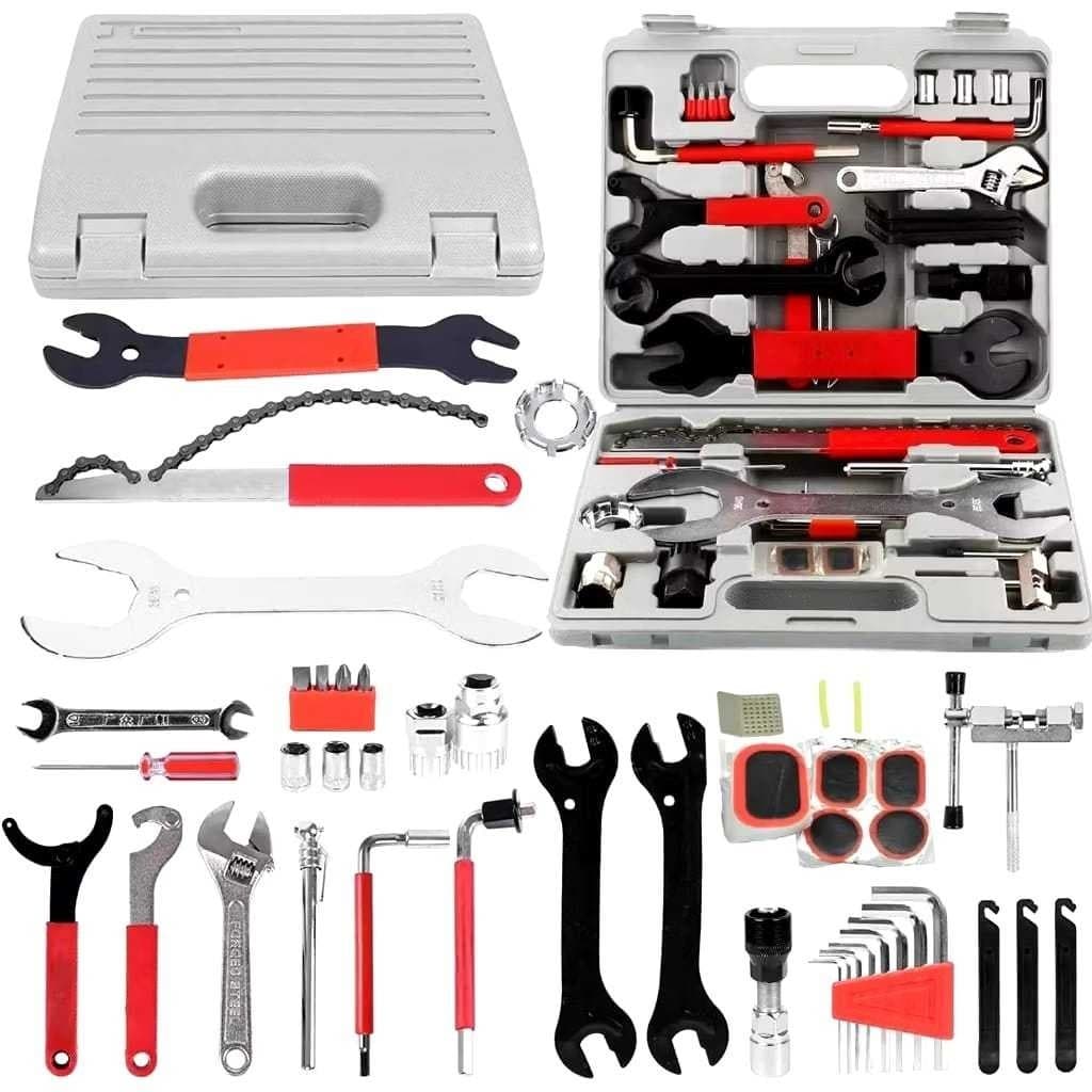 Jogo De Chave Bicicleta Completo Kits Ferramenta De Aço Maleta Conjunto 44 Pç Bike Mtb