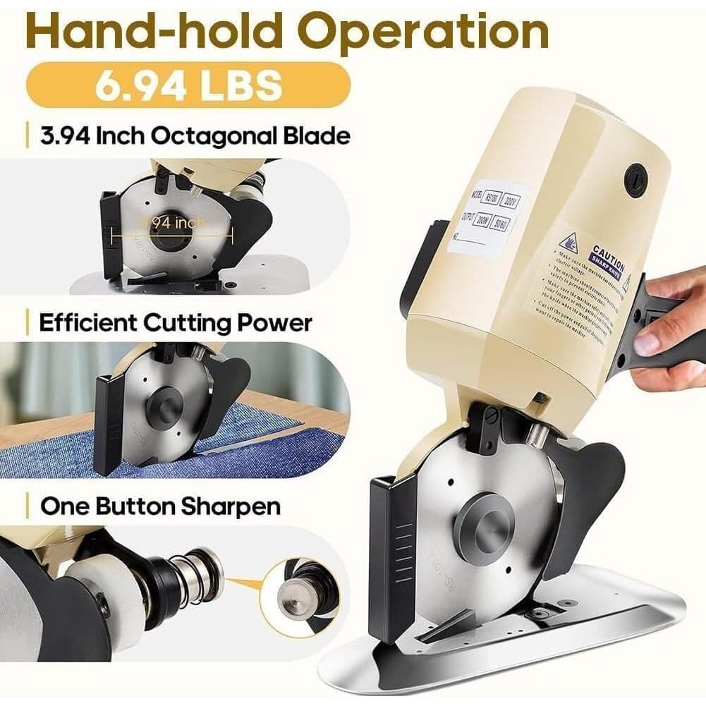220V Máquina Corte Cortar Tecidos Octogonal 4 Pol. 250w