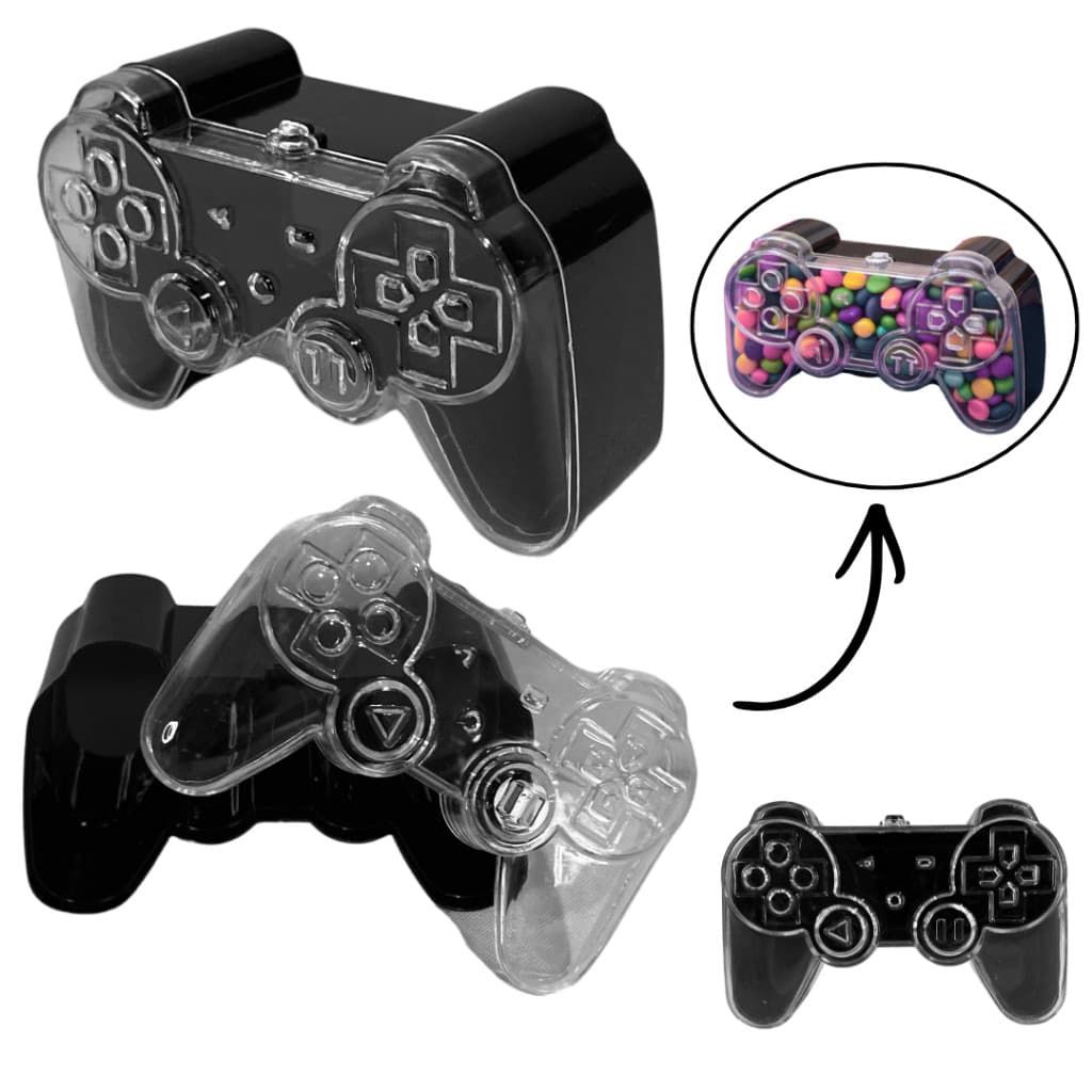 Kit 10 20 30 Controle VideoGame Tubete Acrilico Lembrancinha de Aniversário Baleiro e Decoração Festa Joystick