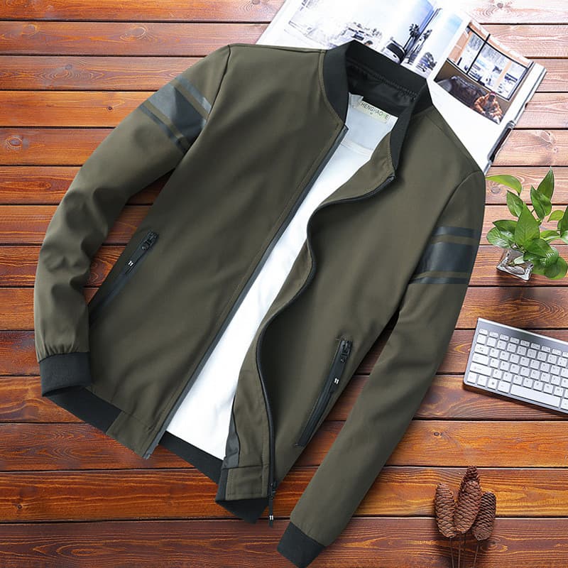 Nova jaqueta esportiva masculina primavera outono jaqueta versão coreana na moda uniforme de beisebol masculino primaver