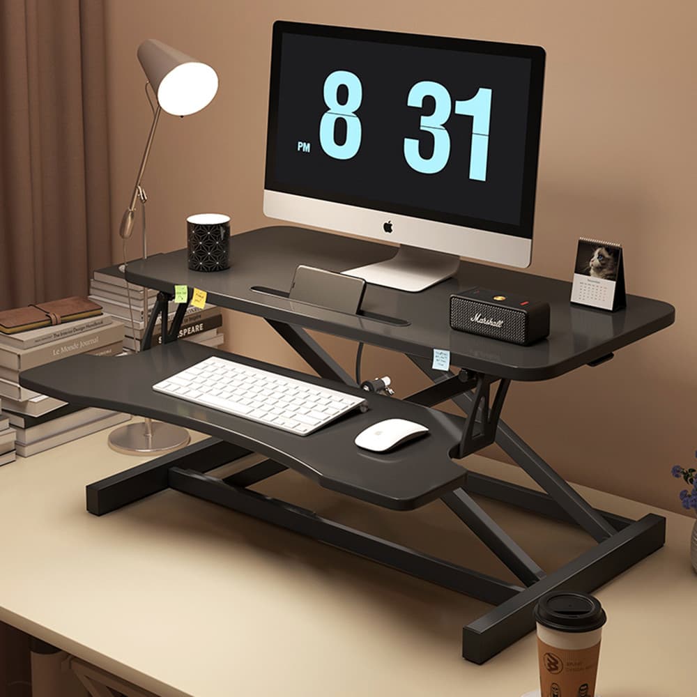 Mesa de pé computador desktop suporte elevável bancada mesa do computador desktop aumentando Notebook doméstico dobrável