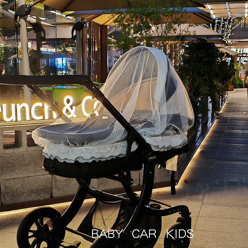 Estilo coreano carrinho de bebê recém-nascido mosquiteiro capa Universal bebê andando ferramenta útil carro do bebê capa
